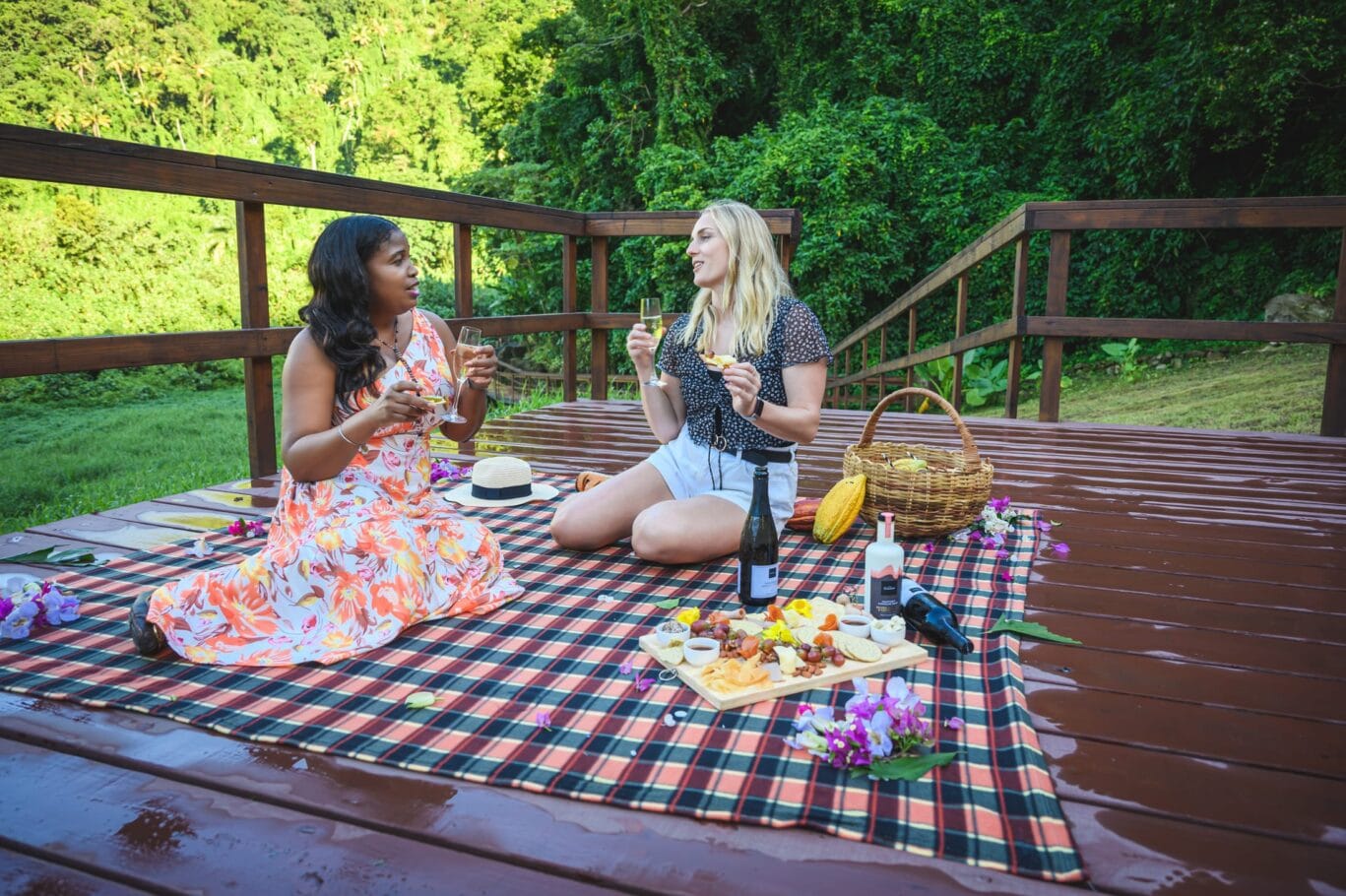 Rainforest picnic at Rabot Estate, Saint Lucia