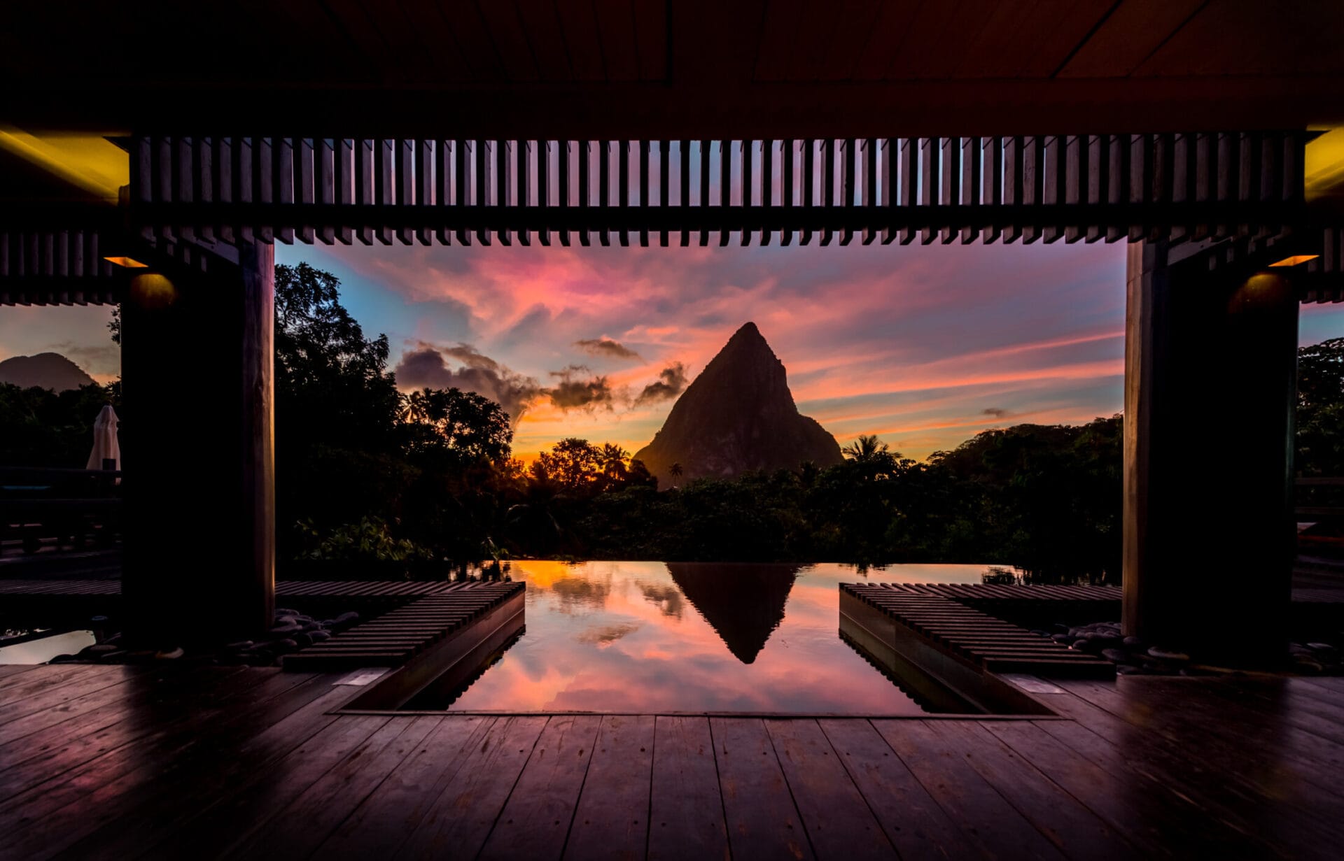 Sunset at Club Boucan, Rabot Hotel